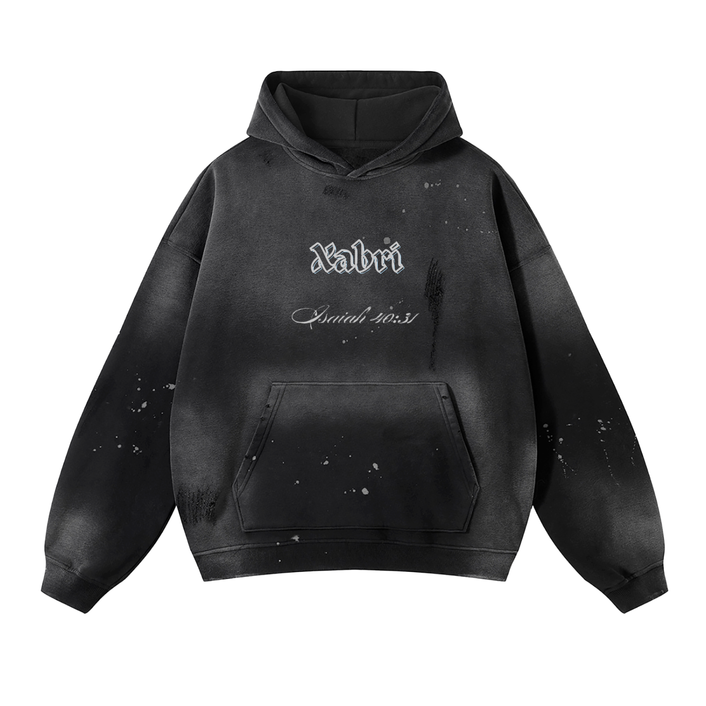 'Wings like eagles' Xabri Frayed Fleece Hoodie