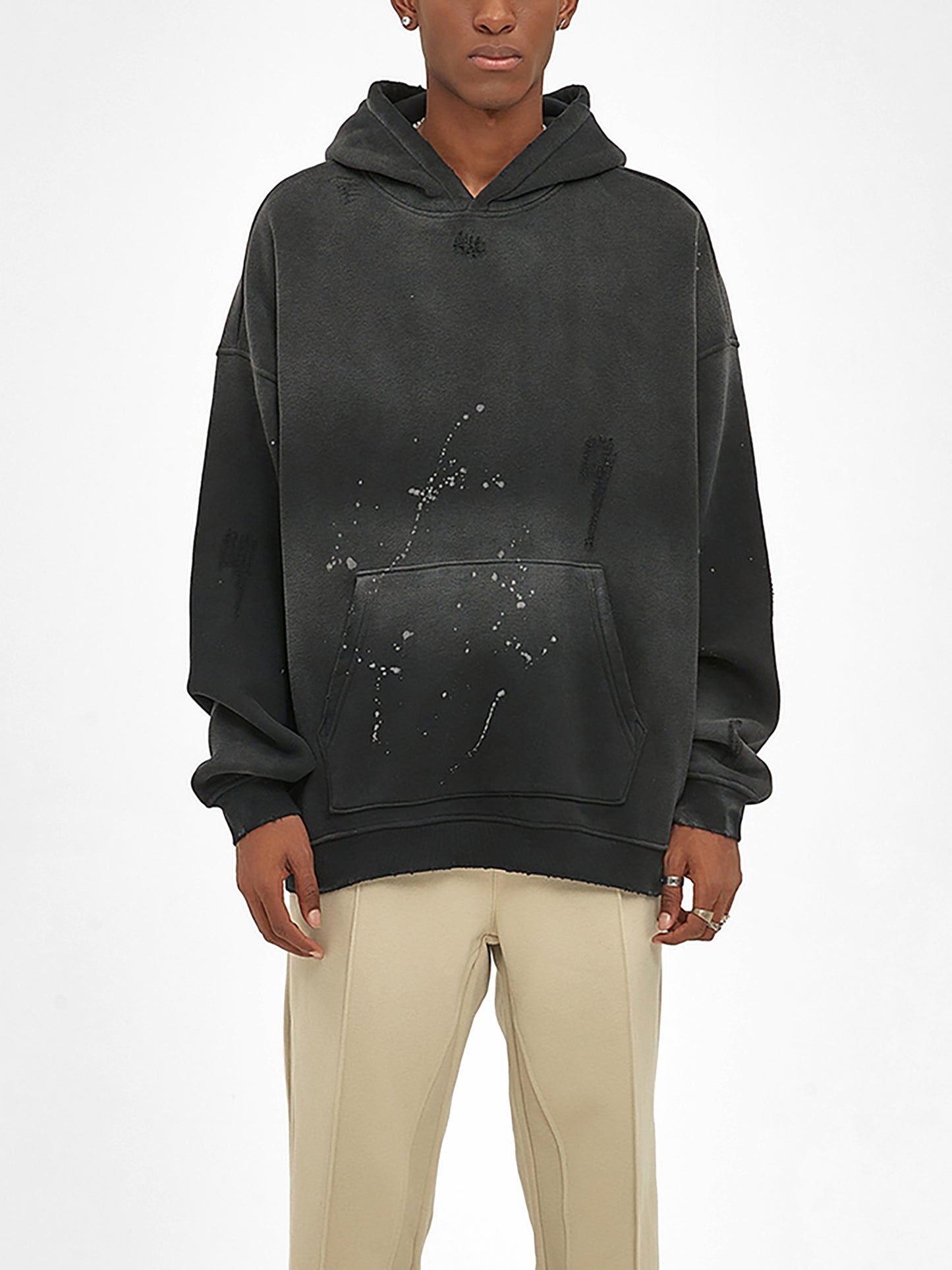 'Wings like eagles' Xabri Frayed Fleece Hoodie
