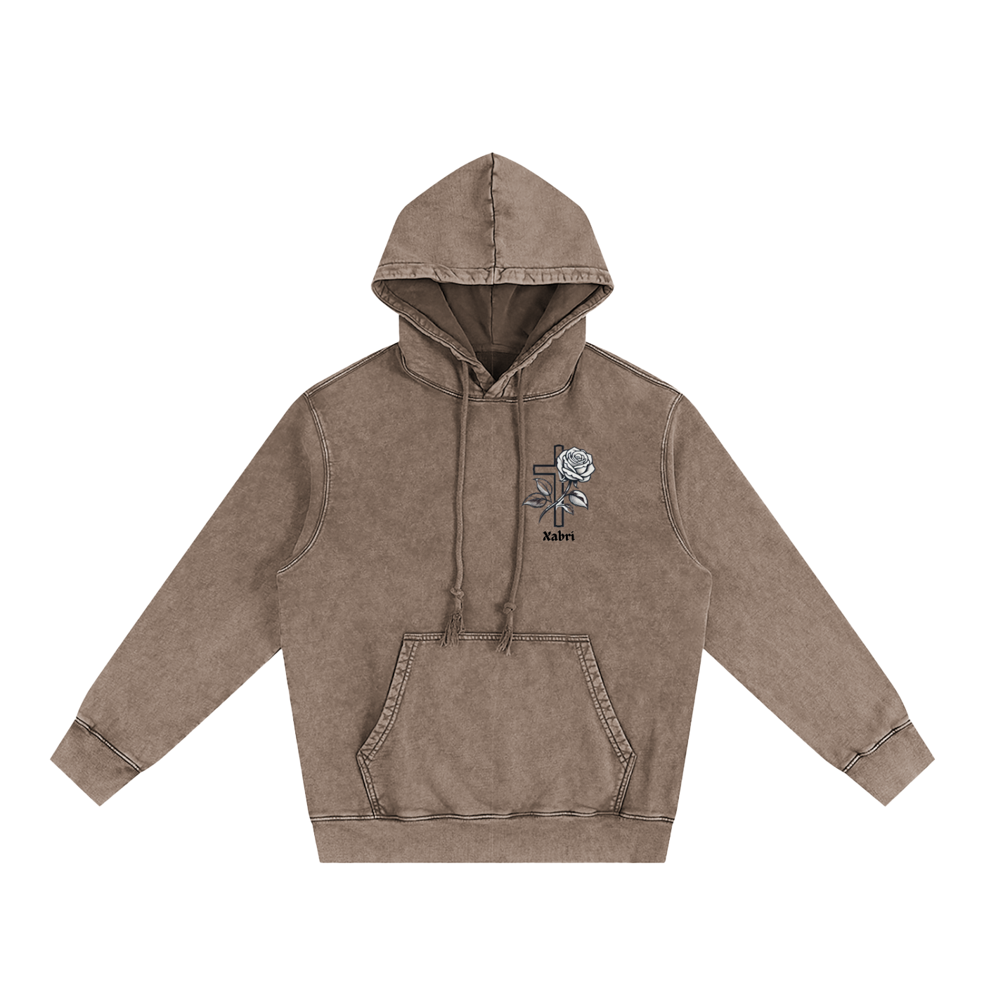 'X' Xabri Pure Cotton Snow Washed Hoodie