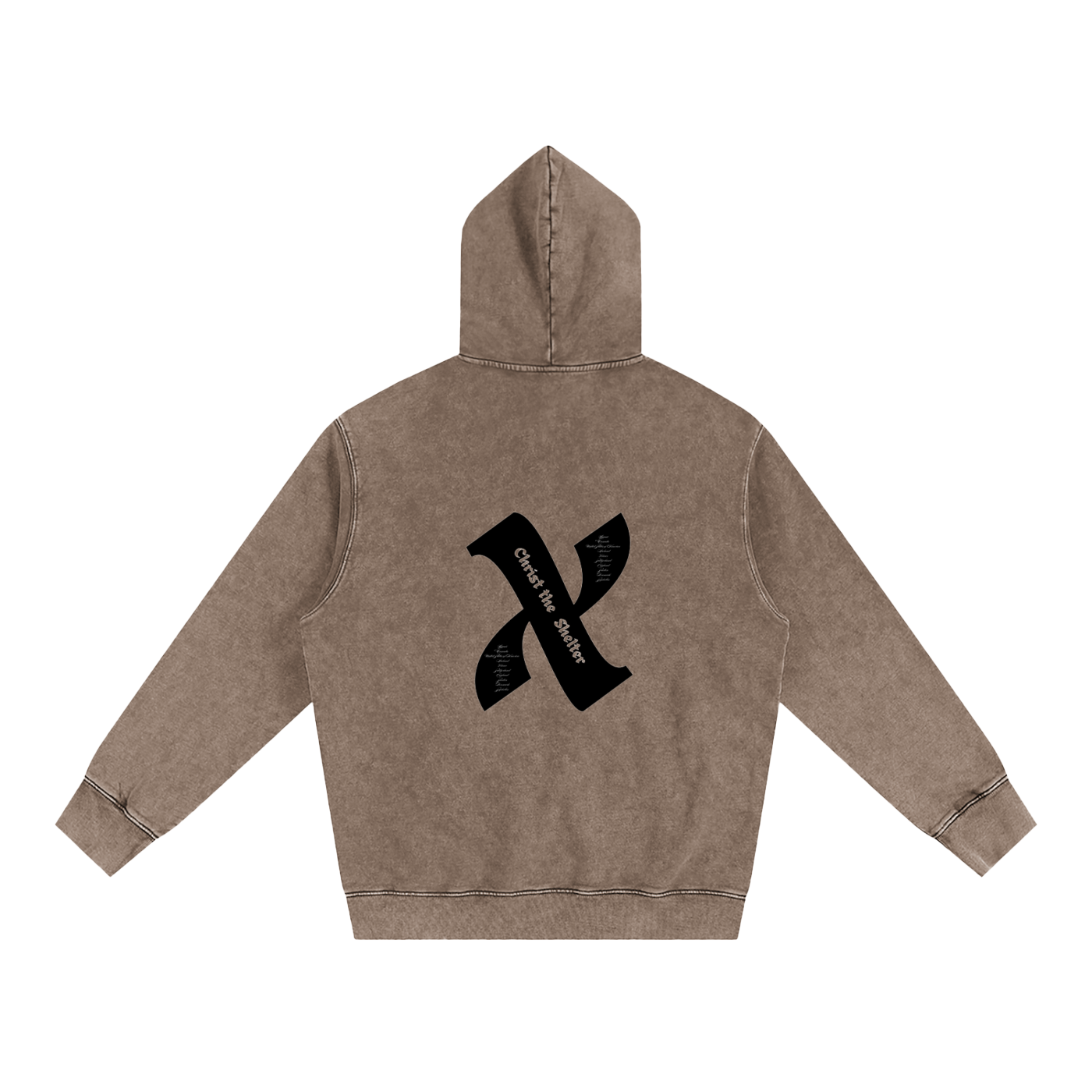 'X' Xabri Pure Cotton Snow Washed Hoodie