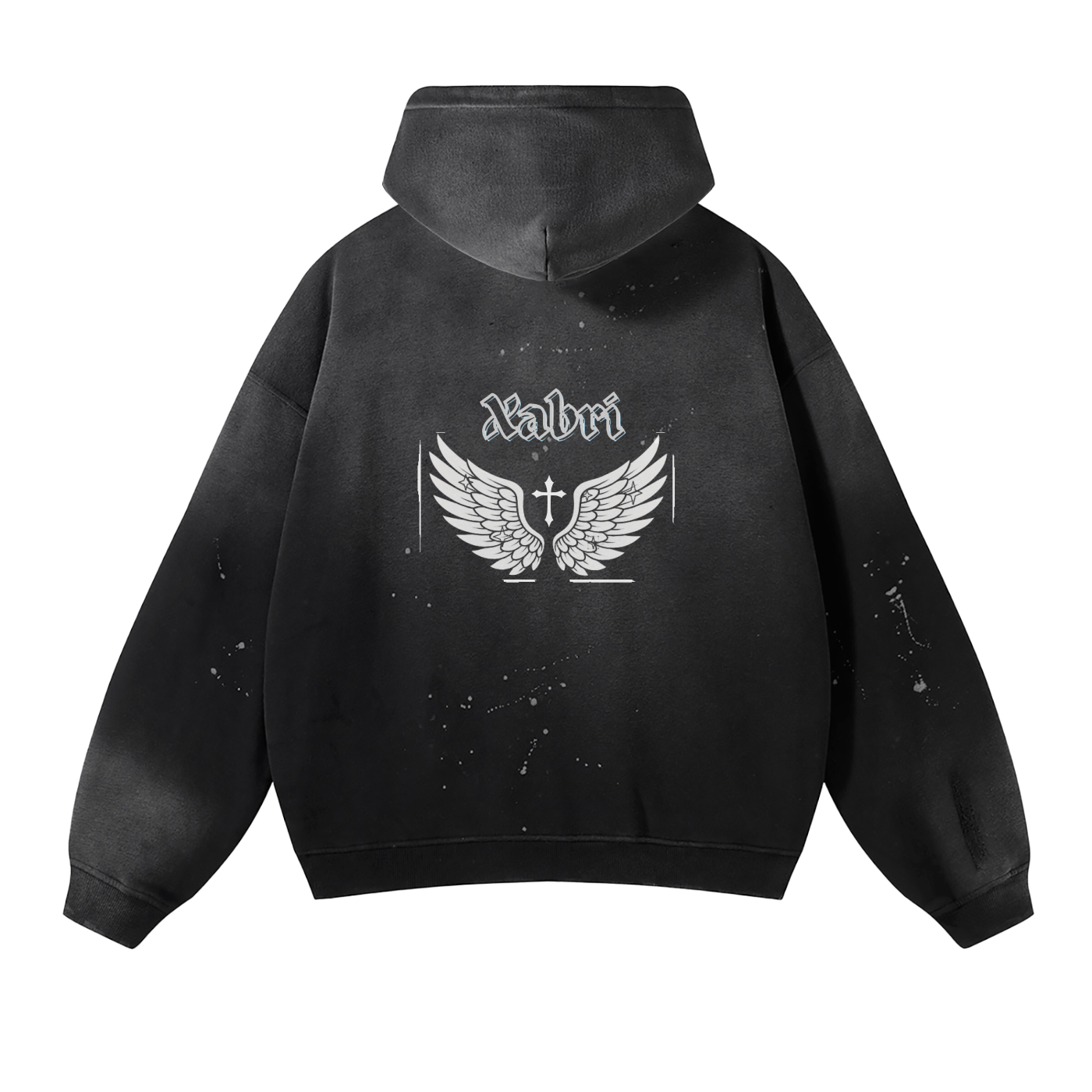 'Wings like eagles' Xabri Frayed Fleece Hoodie