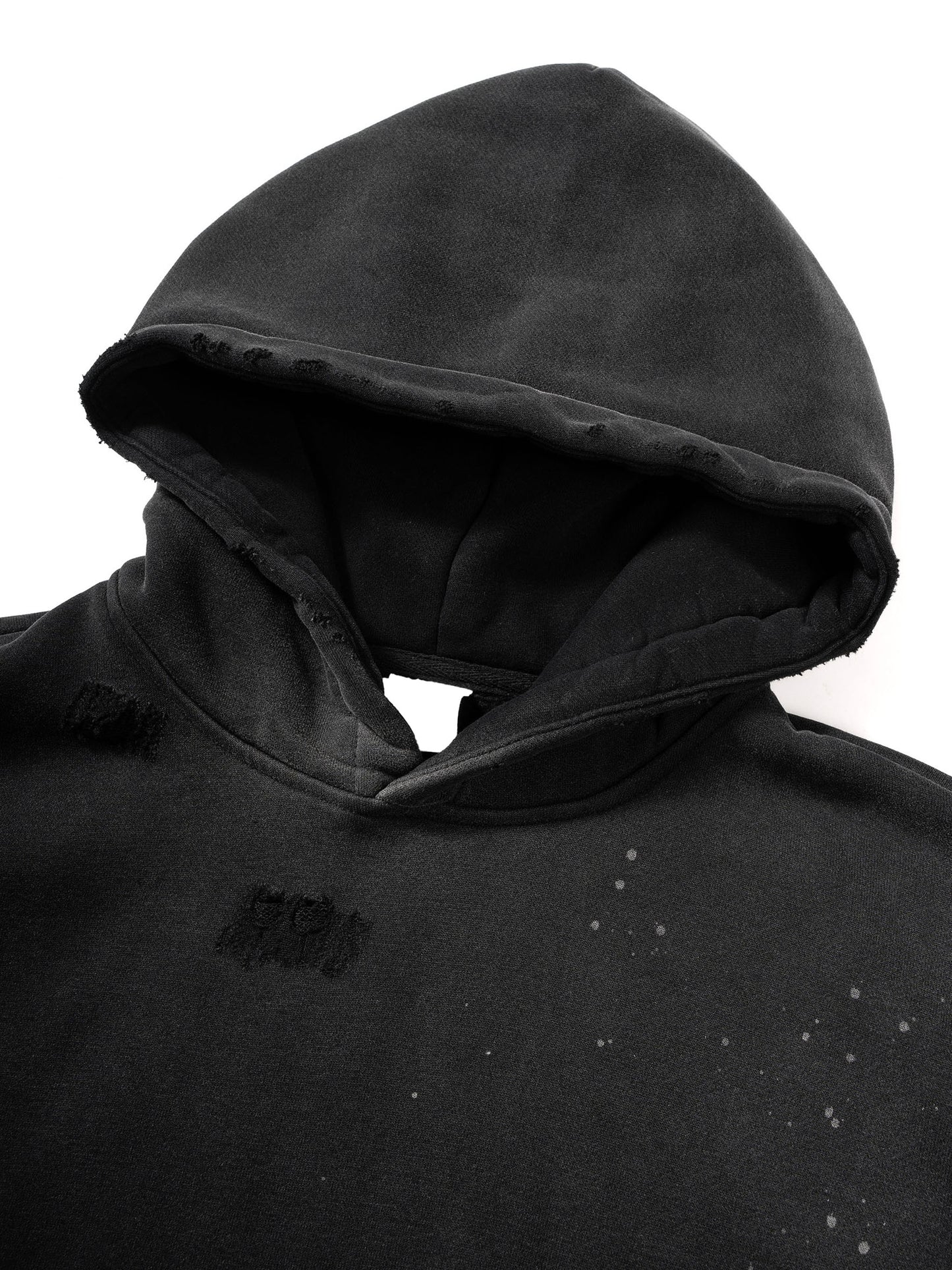 'Wings like eagles' Xabri Frayed Fleece Hoodie
