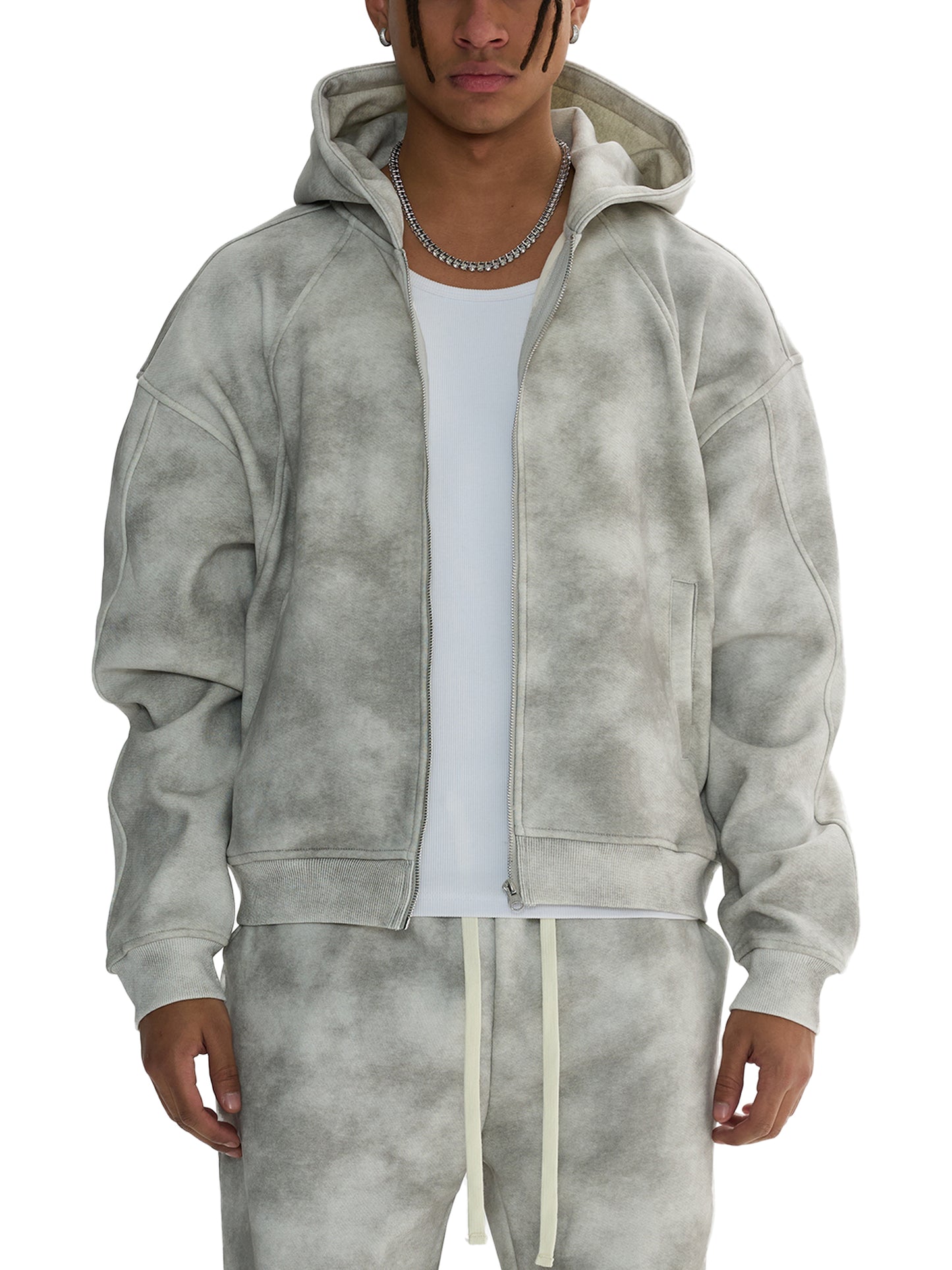 'Christ the Shelter' Boxy Zip-up Fleece Hoodie