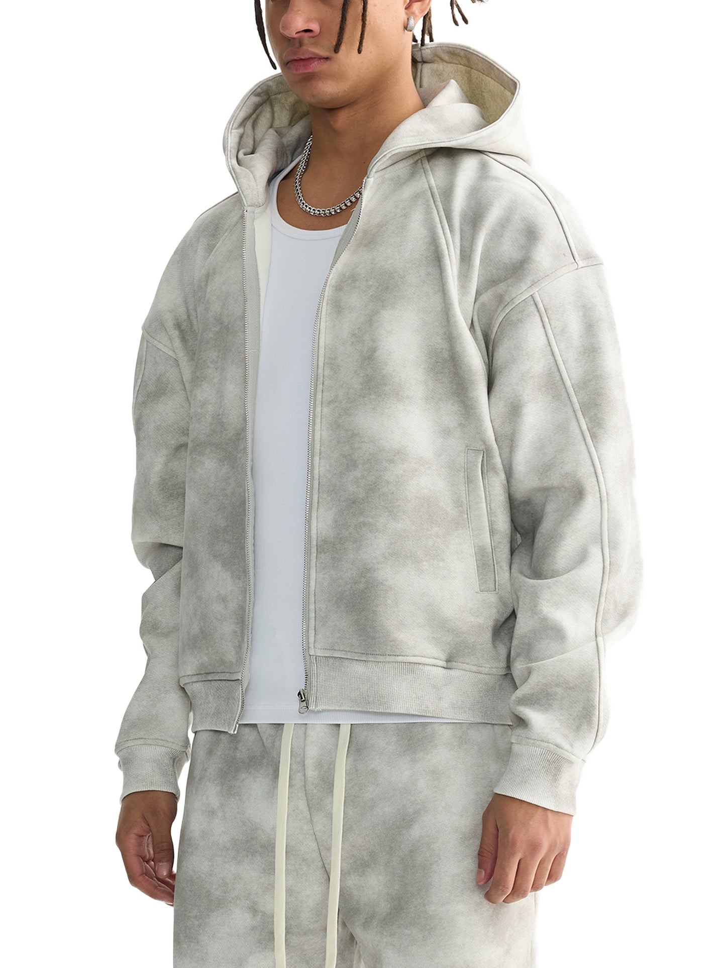 'Christ the Shelter' Boxy Zip-up Fleece Hoodie